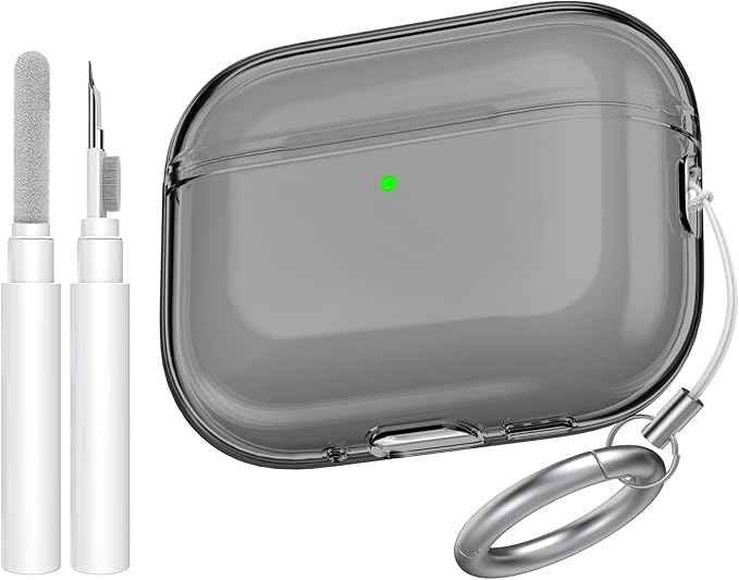 AhaStyle Clear Airpods Pro 3 Case Cover 2025 [Anti-Yellowing] Soft TPU Protective Skin for Apple AirPods Pro 3rd Generation Case with Cleaner Kit Support USB-C Charging Case and Wireless Charging
