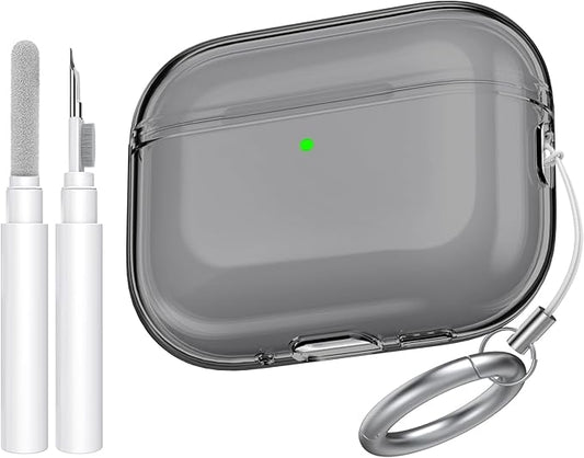 AhaStyle Clear Airpods Pro 3 Case Cover 2025 [Anti-Yellowing] Soft TPU Protective Skin for Apple AirPods Pro 3rd Generation Case with Cleaner Kit Support USB-C Charging Case and Wireless Charging