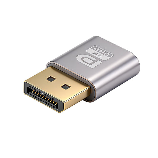 4K Active DisplayPort Dummy Plug Adapter, DP (DisplayPort) Headless Ghost Display Emulator, EDID Emulator for GPU Virtual Monitor, Support 4K@60Hz,2k,1080P, Plug & Play for PC, Laptop, Desktop