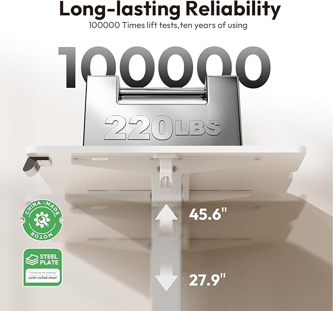 63x28 Large Electric Standing Desk Adjustable Height Stand Up with Lockable Wheels 27.6" Deep Ergonomic Sit Stand Desk for Home Office Work Computer Desk Workstation