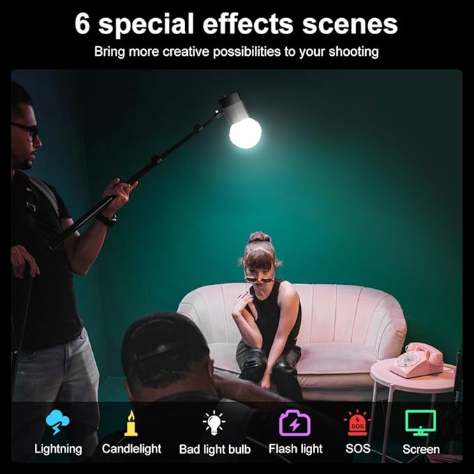 Portable Magnetic LED Video Light 40W COB - Metal Mini Dual Color 2500K-6500K w/Built-in Battery, Continuous Lighting Spotlight w/Magnetic Attachable Reflector & Softbox