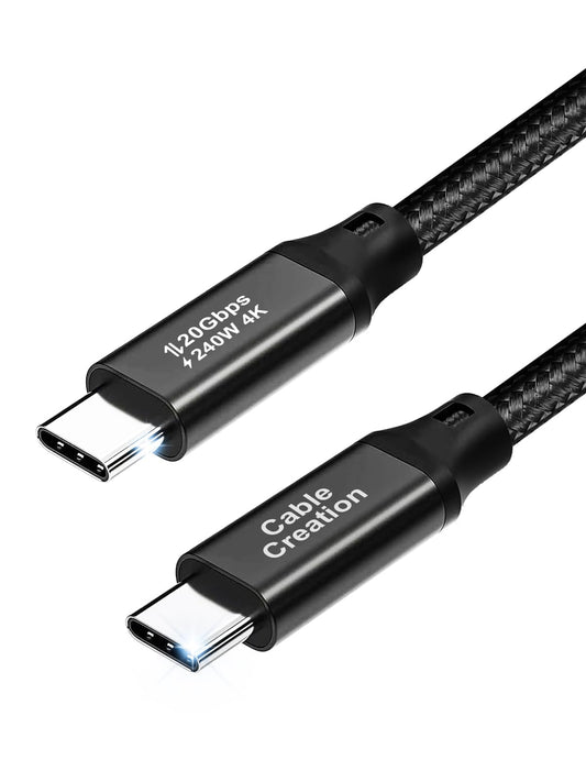 CableCreation 1.64FT USB3.2 GEN2x2 Type C to C Cable,4K USB C Video Cable