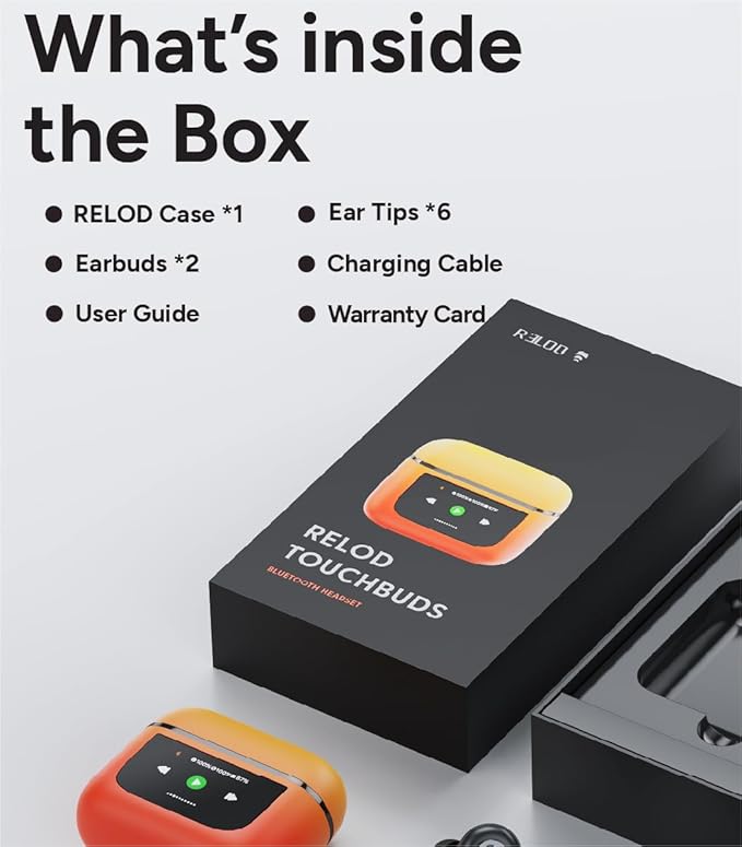 Touchbuds (2025 Edition) – True Wireless Earbuds with MP3 Player, ANC 32dB, AI-ENC Quad Mics, 40H Playtime, Bluetooth 5.4, Touch Controls, Sleep Mode & Find My Buds – Ultimate Sound & Comfort