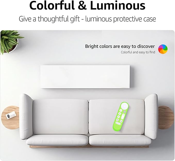 New Replacement Remote Control Cover Compatible for Google TV Streamer 4K TV GY3LE Voice Remote, Silicone Controller Case Sleeve (Glow-in-The-Dark，Green)