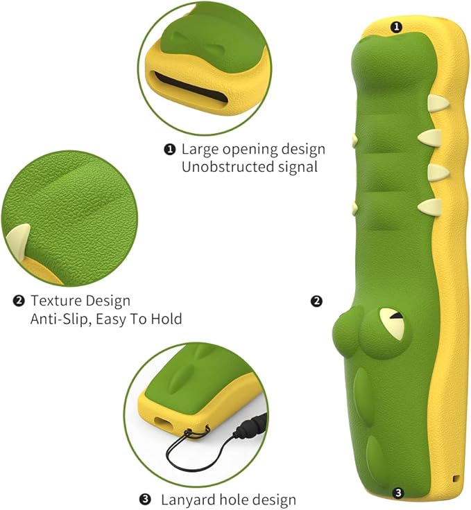 for Samsung TM2280E Silicone Protective Cover Compatible with Samsung Smart TV TM2180E, TM1990C, TM2140A Remote case,Shockproof Anti Lost Washable Protective Case with Lanyard(Crocodile)