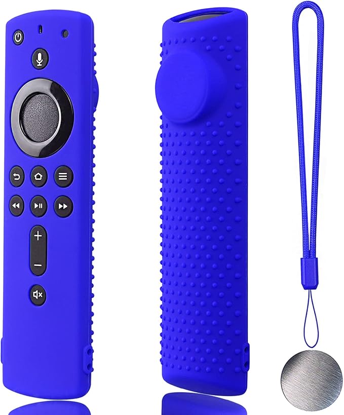 Fir Stick Remote Cover F Stick TV firesticksticktv Remote Control Silicone Cover TV Remote Cover 4k Remote Cover Magnetic Silicone Remote Control Case (Blue)