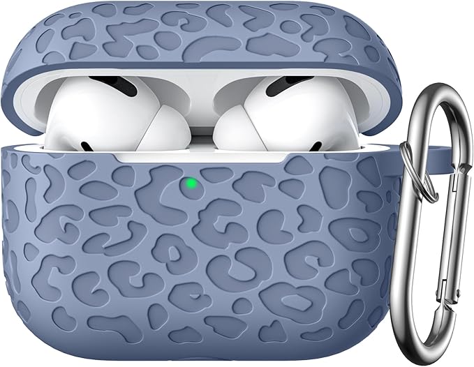 Fashion Engraving Leopard Case Compatible for Airpods Pro 2 Case Cover 2022/Airpod Pro Case Cover,Soft Silicone for Airpods Pro 2nd Generation Case,Front LED Visible
