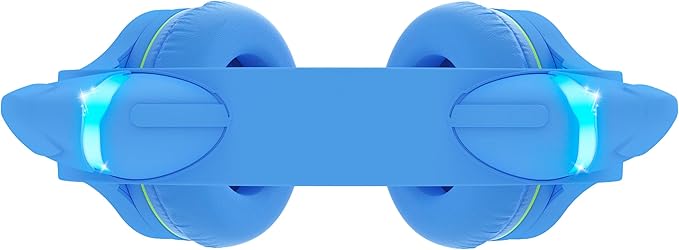 Riwbox CF9 Kids Bluetooth Headphones Cat Ear with LED Light Up,Safe 85dB Volume Limit,Built-in Mic&Boom Mic for Calls,Kids Wireless&Wired Headphones for Tablet/Airplane/School/Online Learning