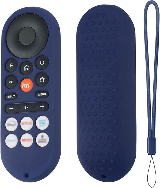 Hi Color XRT281 Remote Cover for Vizio/Onn FHD LED TV Remote 2026 Silicone Protective Case Compatible with VIZIO XRT281 ONN Remote Silicone Case Cover with Lanyard (Dark Blue)