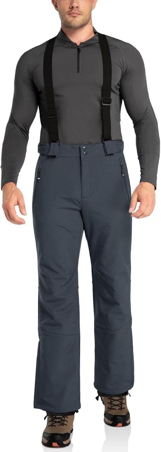 33,000ft Insulated Bibs for Men Snow Ski Pants Overalls Winter Waterproof Windproof Snowboard