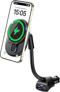 Qi2 15W Magnetic Car Charger, PD20W & QC18W Ports, Strong Hold for iPhone