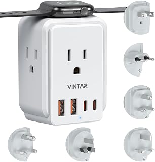VINTAR Universal Travel Adapter for Apple Watch Charger, Type A,C,D,G,I,M - Image 1