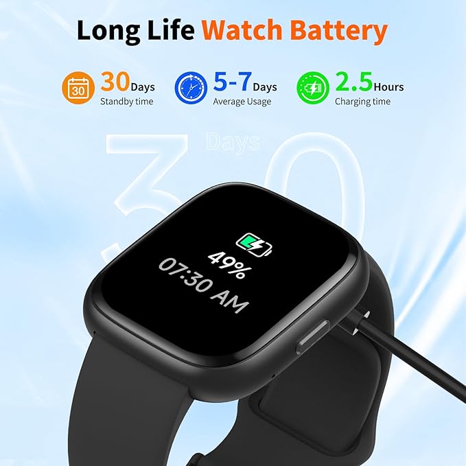 2026 Upgraded Smart Watch with Voice Assistant【1.83" HD Touchscreen】【BT5.3 Call, 100+ Sports Modes & IP68 Waterproof】 Fitness Tracker 24/7 Heart & Sleep Monitor for Android iOS Men Women