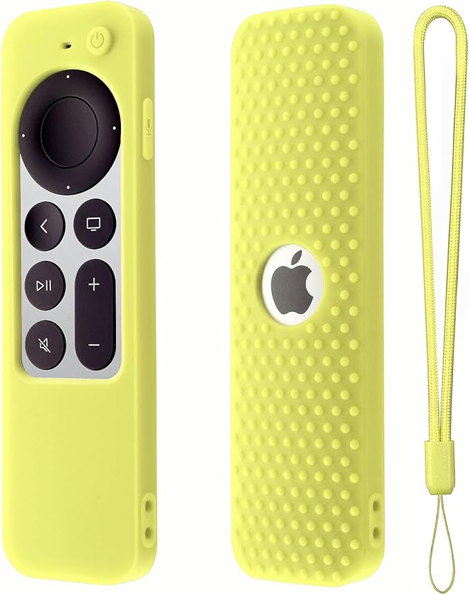 Hi Color Remote Control Cover for Apple TV Siri Remote(2nd Generation)Silicone Cover for Apple TV Remote case 4K, Apple TV HD Soft and Durable, NonSlip, dustproof, Shockproof and Washable(Glow Green)