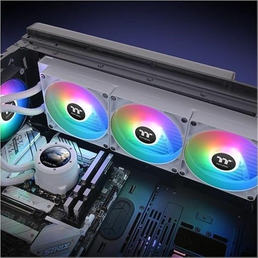 Thermaltake TH420 V2 Ultra ARGB Sync/AlO Liquid Cooler/ARGB Fan 140 * 3/PWM 500~1800rpm/Water Block 2.1" LCD/White, CL-W407-PL14SW-A