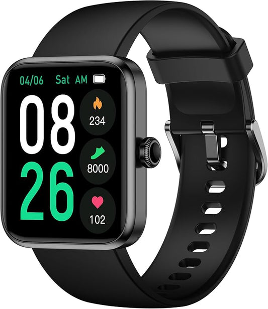 Fitness Tracker Watch, Step Tracker with Heart Rate, Blood Oxygen Sleep Monitor, IP68 Waterproof Pedometer, Step Calorie Counter, Health Fitness Watch for Sports, Activity Tracker for Women Men
