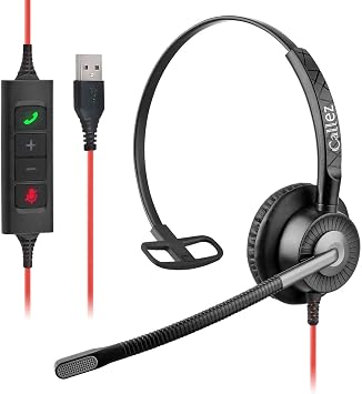 Callez USB Headset with ENC Dual Noise Cancelling Microphone for PC Laptop