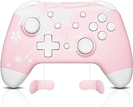 Mytrix Wireless Controller for Windows PC iOS Android Steam Deck, Bluetooth Controller with Programmable Buttons, Turbo & Vibration - Pink