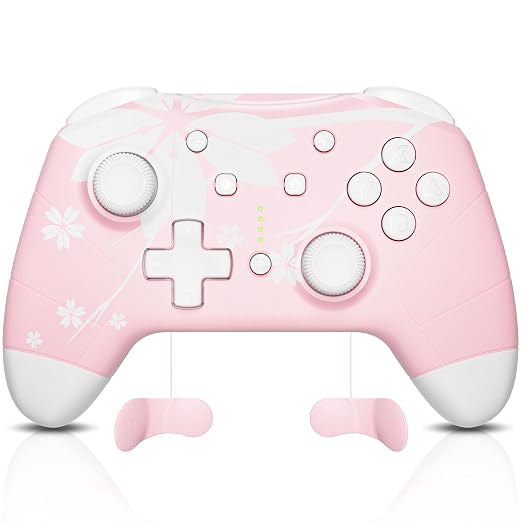 Mytrix Wireless Controller for Windows PC iOS Android Steam Deck, Bluetooth Controller with Programmable Buttons, Turbo & Vibration - Pink