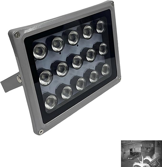IR Illuminator for CCTV Security Cameras,12V ir Light 20 LED Infrared Illuminator Lights, Rainproof, Automatic Switch at Night (20-lamp IR Illuminator)