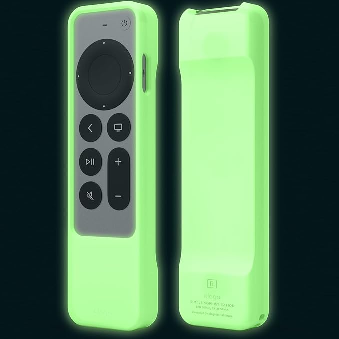 elago R1 Case Compatible with 2022 Apple TV 4K Siri Remote 3rd Gen, Compatible with 2021 Apple TV Siri Remote 2nd Gen- Magnet Technology, Lanyard Included, Full Access to All Functions [Neon Yellow]