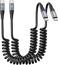 USB C Cable 3ft 2Pack USB C to USB C Charger Cable for Car, Coiled Type C - Image 1