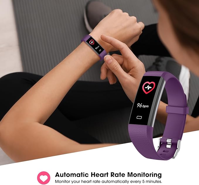 Fitness Tracker with Heart Rate Blood Oxygen Monitor, Activity Tracker Sleep Monitor Health Tracker, Smart Watch Pedometer Step Calories Counter, Fitness Watches for Men Women