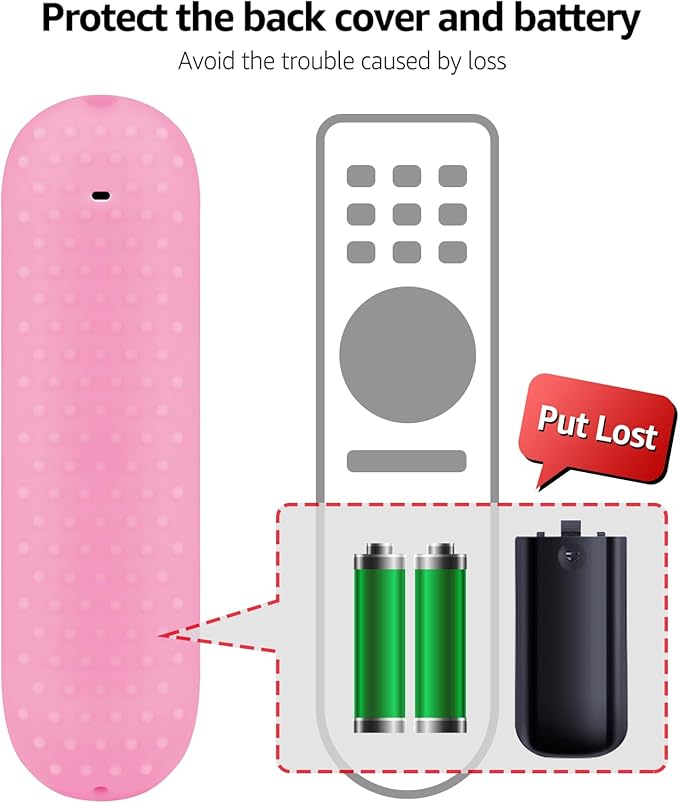 New Replacement Remote Control Cover Compatible for Google TV Streamer 4K TV GY3LE Voice Remote, Silicone Controller Case Sleeve (Glow-in-The-Dark，Pink)
