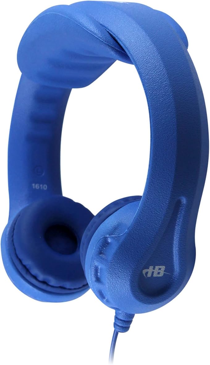 HamiltonBuhl Flex‑Phones Kids Foam Headphones 42‑Pack – Durable EVA Foam, Volume‑Limited 85 dB, Chew‑Resistant Dura‑Cord, Safe BPA‑Free Design for Classroom Use – Blue
