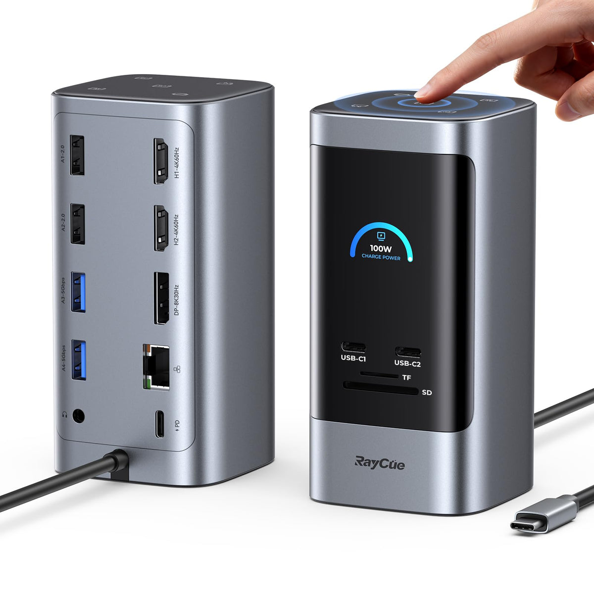 RayCue 15 in 1 Laptop Docking Station 3 Monitors, Tr | Computer Access - Image 1