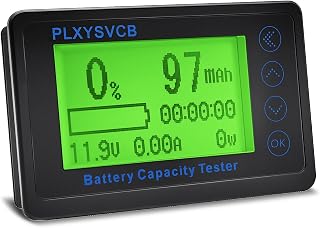 500A Battery Monitor with Shunt, LCD Backlight Screen RV Monitor, High and Low Voltage Programmable Alarm, 10V-120V Battery Monitor for RV Motorcycle Golf Cart Trucks Boat Solar Panel - Image 1