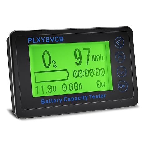 500A Battery Monitor with Shunt, LCD Backlight Screen RV Monitor, High and Low Voltage Programmable Alarm, 10V-120V Battery Monitor for RV Motorcycle Golf Cart Trucks Boat Solar Panel