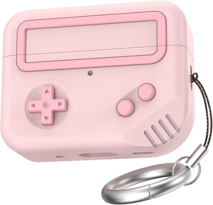 for AirPods Pro 2 Case - Silicone Game Console Design Case for Apple AirPods 2nd/1st Generation, Cute Airpod pro Cover for Men/Women (Pink)