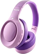 Hybrid Active Noise Cancelling Headphones, 72H Play Time, Deep Bass Bluetooth 6.0, Over Ear ANC Headphones Wireless for Girls Ladies Travel/Airplane/Office (Purple) - Image 1