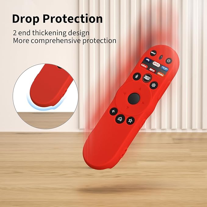 Hi Color Remote Cover for Vizio TV Remote XRT270 Smart TV Remote 2023, Silicone Vizio Remote Control Case Cover for VIZIO XRT270 Silicone Sleeve with Lanyard(Pink)