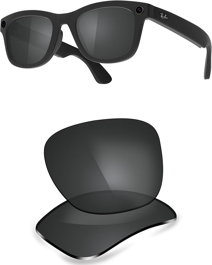 ThunderClap POLARIZED Replacement Lenses Compatible with Ray-Ban Meta Wayfarer RW4006 50mm | RW4008 53mm Smart Glasses