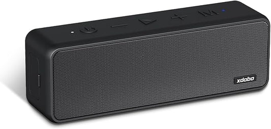 XDODO Wing 2020 II Bluetooth Speaker, Portable Wireless Speaker with 20W Power, IPX6 Waterproof, 13H Playtime, Type-C, Heavy Bass for Outdoor and Home (Black)
