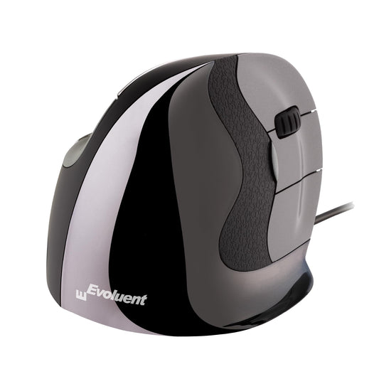 Evoluent – Inventor of The Vertical Mouse – VMDM Ergonomic Vertical Mouse Right Hand Medium Wired USB, Sculpted for Comfort, Reduces Wrist Strain, 4 Speeds, 6 Customizable Buttons in Windows - Image 1