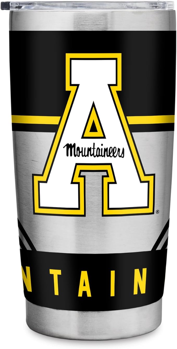 Rico Industries NCAA 20oz Stainless Steel Tumbler with Lid - Great For Coffee, Tea, Water or Cocktails