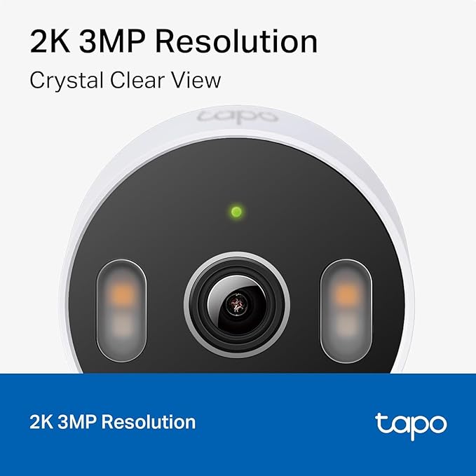 Tapo 2K 3MP Indoor/Outdoor Security Camera - Free Person/Motion/Cry Detection, Color Night Vision, IP65 Weatherproof, SD/Cloud Storage, Works w/Alexa & Google Assistant, HybridCam (2-Pack)
