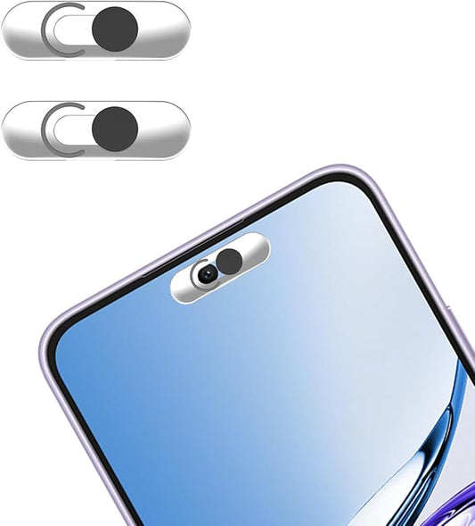 Front Camera Cover,Smartphones Webcam Cover Protect Privacy, Camera Privacy Covers Compatible for Galaxy, Pixel & iPad, Android Privacy Protection Slide, 2 Pack-Black