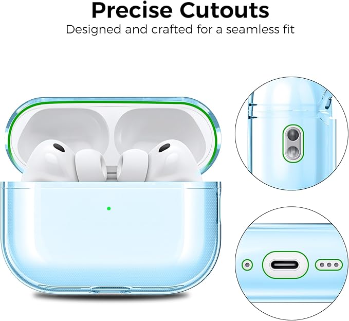 AhaStyle Clear Airpods Pro 3 Case Cover 2025 [Anti-Yellowing] Soft TPU Protective Skin for Apple AirPods Pro 3rd Generation Case with Cleaner Kit Support USB-C Charging Case and Wireless Charging