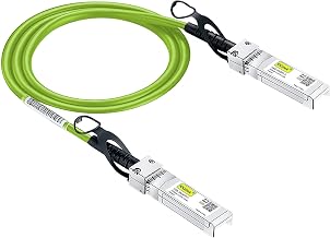 10Gtek Green Colored 10G SFP+ DAC Cable - Twinax SFP Cable for Ubiquiti UACC-DAC-SFP10-0.5M, 0.5-Meter(1.6ft)