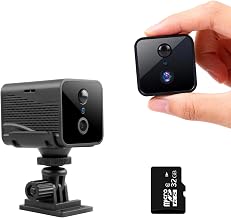 Wireless Small Indoor Security Camera, 32GB SD Card No Monthly Fee