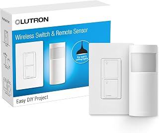 Lutron Motion Sensor with Smart Switch and Original Light Switch for Closets, Pantries, Basements, for Any Bulbs, Occupancy Vacancy Sensor, Single-Pole/ 3 Way, Motion Sensor with Smart Switch - Image 1