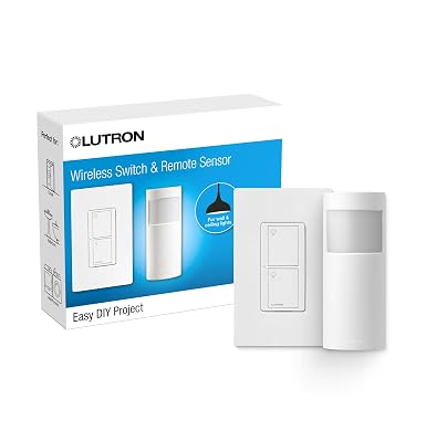 Lutron Motion Sensor with Smart Switch and Original Light Switch for Closets, Pantries, Basements, for Any Bulbs, Occupancy Vacancy Sensor, Single-Pole/ 3 Way, Motion Sensor with Smart Switch