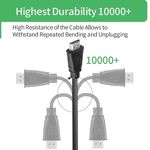 Security-01 4K HDMI Cable Short 0.25m/9.85in, High Speed HDMI Jumper Cord, HDMI 2.0 A Male to A Male, OD 5.0mm, Supports 4K UHD, 3D, Ethernet, ARC – for TV, Monitor, PS4, Fire TV, Xbox [4-Pack]