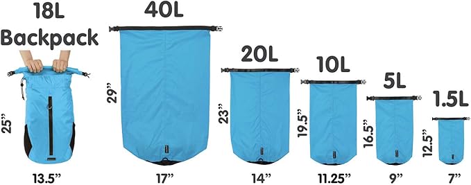 Skog Å Kust LiteSåk 2.0 Waterproof Ultralight Dry Bag | 20L Blue
