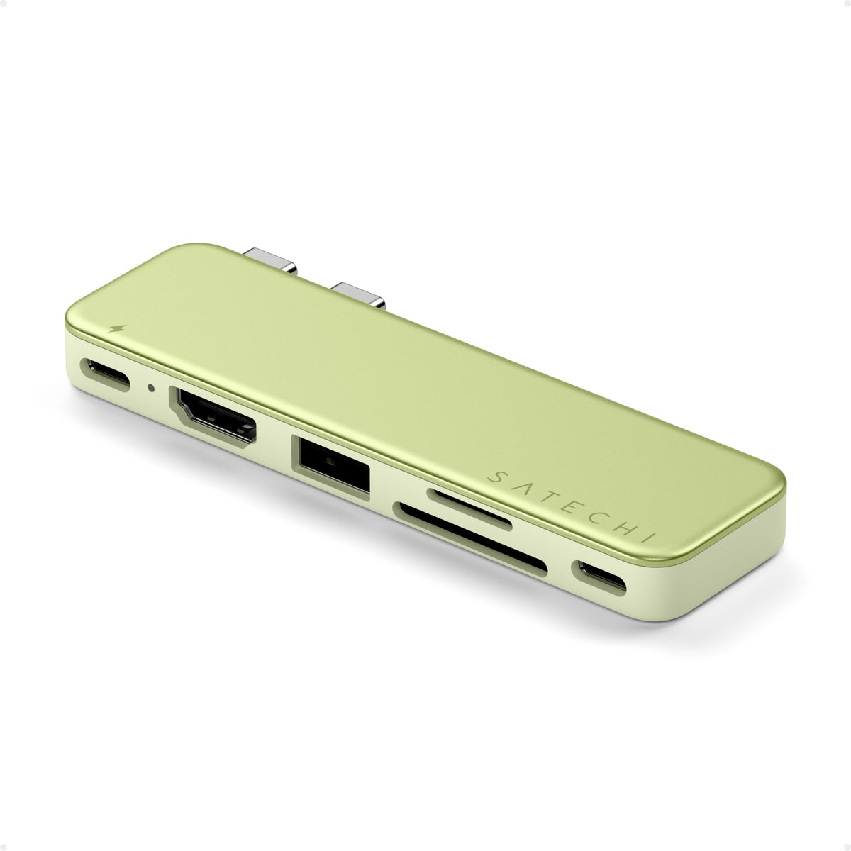 Satechi 6-in-2 USB-C Snap Hub, 4K/60Hz HDMI, for MacBook Neo, Citrus