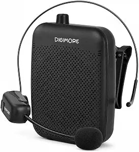 DIGIMORE Wireless Voice Amplifier for Teachers with Bluetooth | 10 Hours Battery | 10W Speaker | Headset Microphone for Travel, Yoga, Classroom Learning, Schools and Colleges (D-1200 WL)